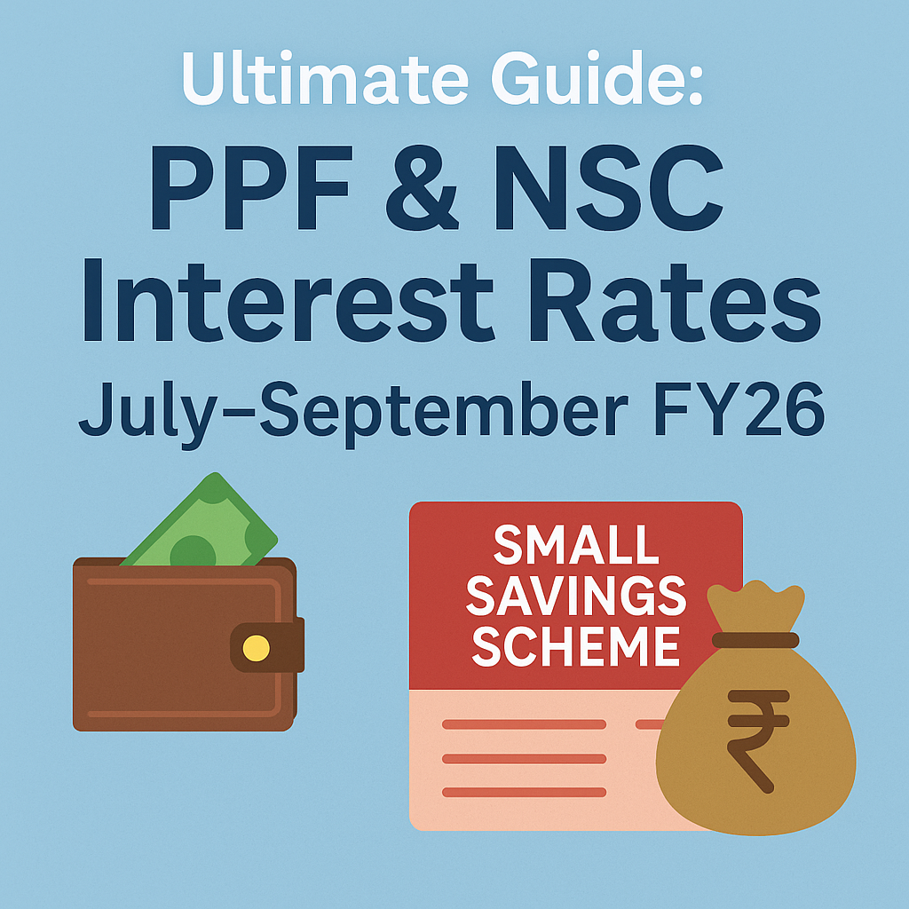 Ultimate Guide: PPF & NSC Interest Rates for July-September FY26 - Small Savings Schemes Update 2 ppf-&-nsc-interest-rates